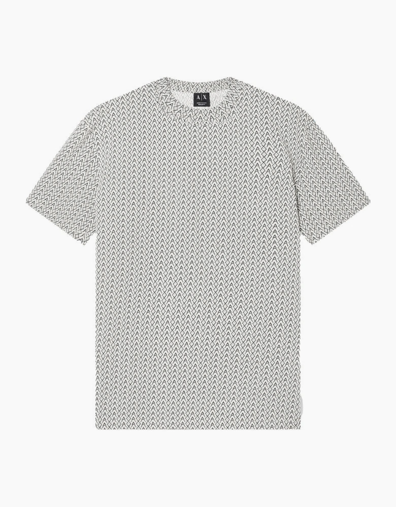 Armani Exchange XM001798_AF10356 AX All Over Print T-shirt - Beige