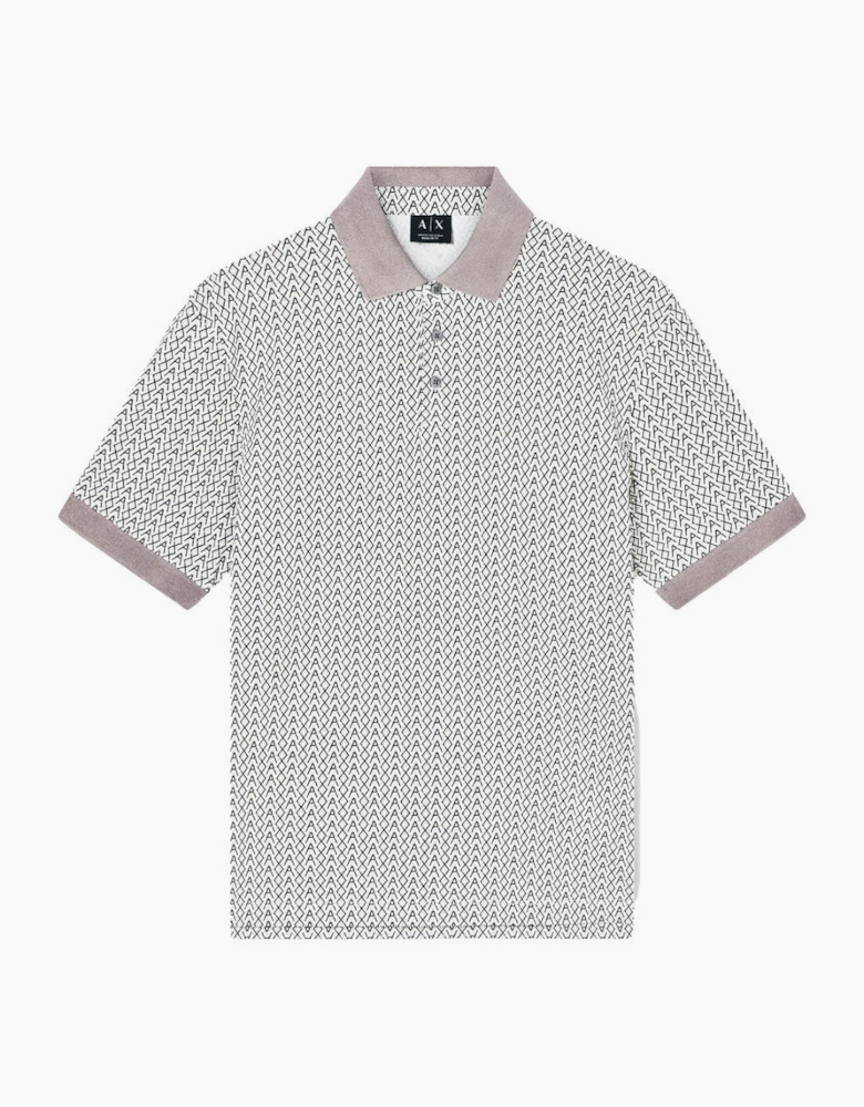 Armani Exchange All over Print Piquet Polo shirt - XM002015 AF10366 - Beige