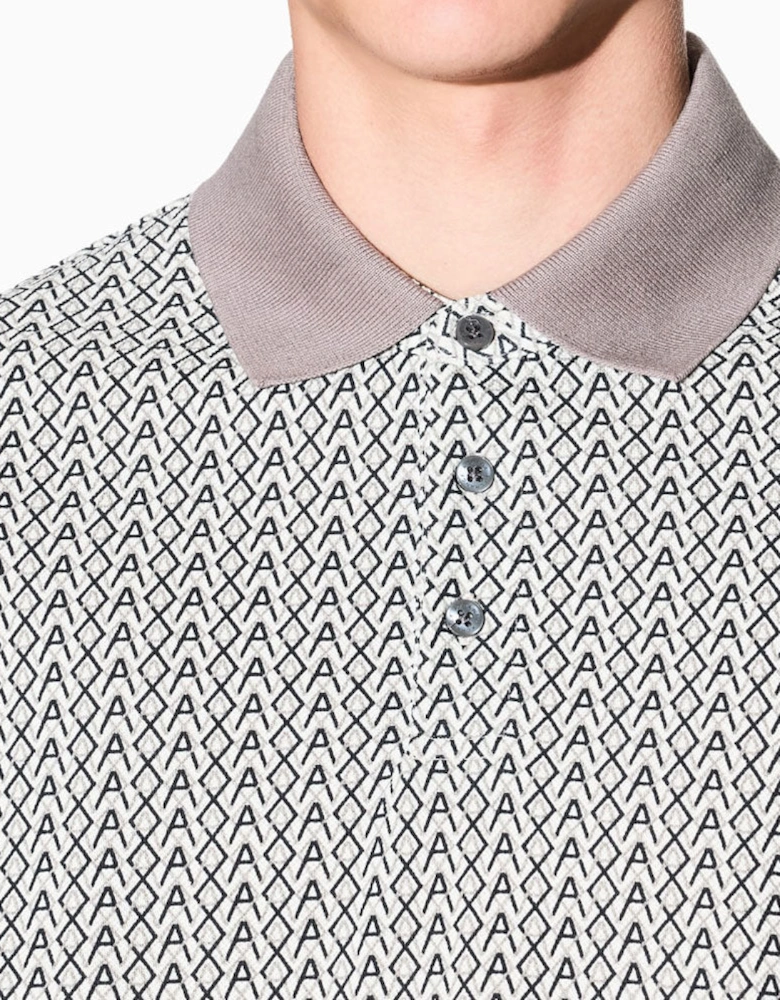 Armani Exchange All over Print Piquet Polo shirt - XM002015 AF10366 - Beige