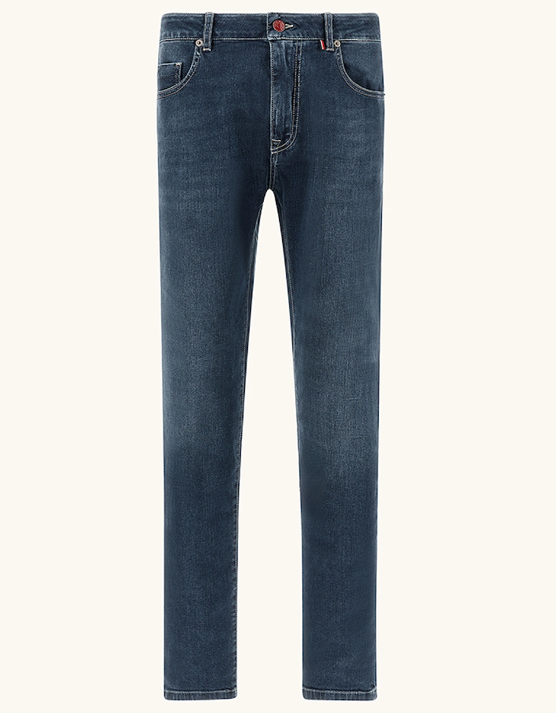 Paul & Shark Men's Blue Red Rivet Jeans In Giza Cotton - Size: 52