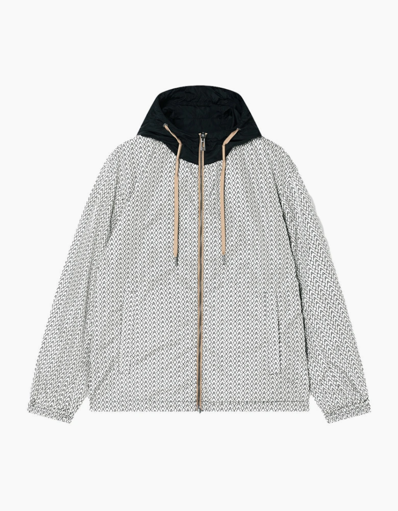 Armani Exchange Reversible AX Monogram Logo/Black Windbreaker Jacket XM001830 AF18579 M0245M
