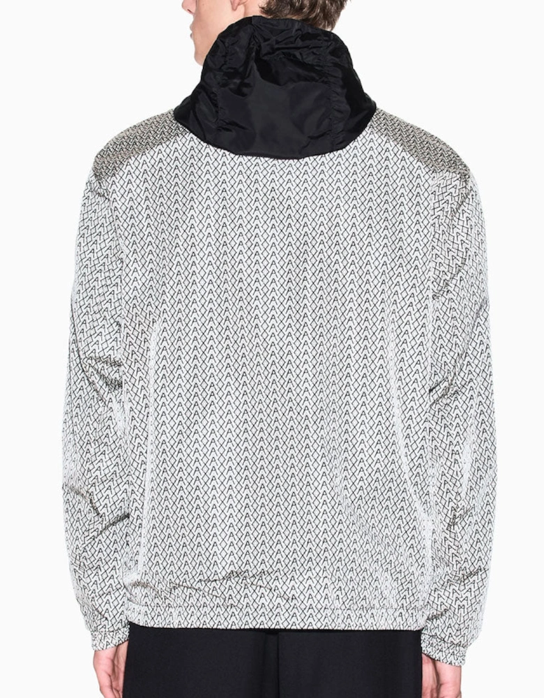 Armani Exchange Reversible AX Monogram Logo/Black Windbreaker Jacket XM001830 AF18579 M0245M