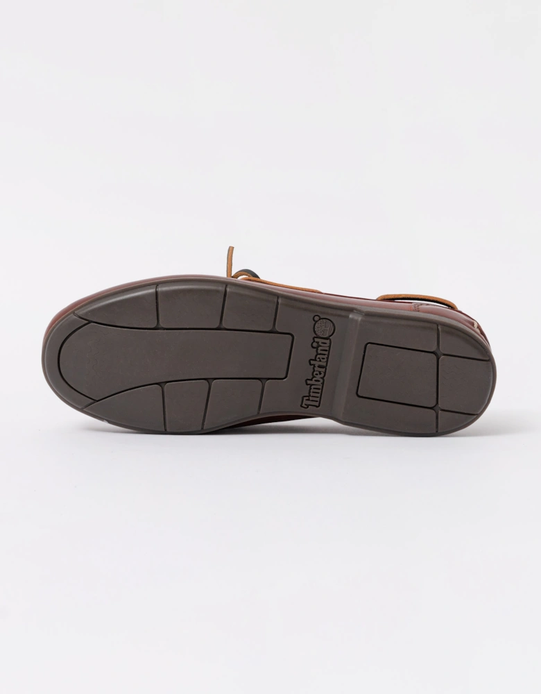Timberland Mens Classic 2-Eye Leather Boat Shoe - Brown