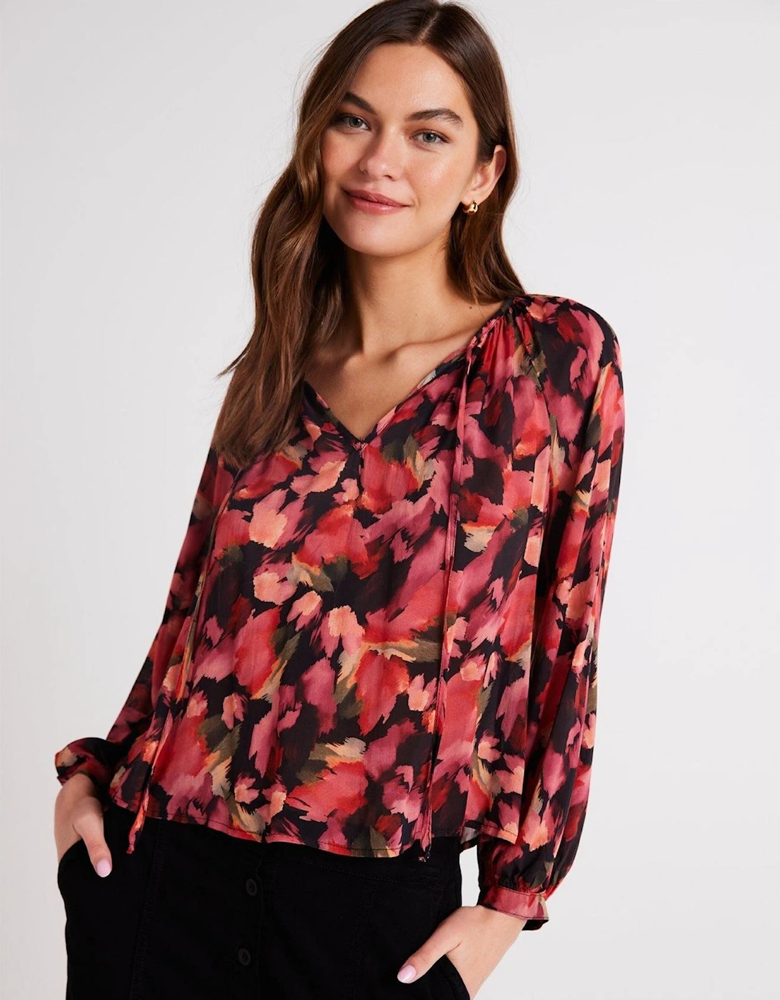 Relaxed Fit Bishop Sleeve Shirt, 2 of 1