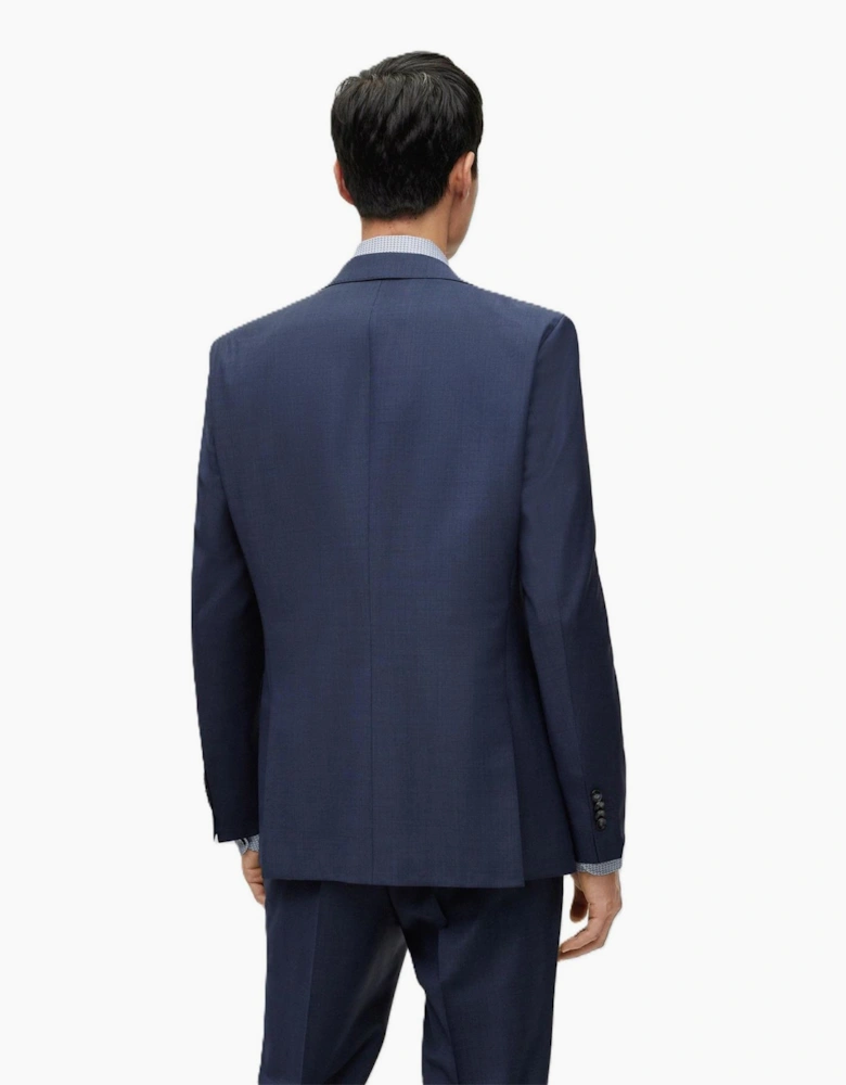 Jeckson Solid Patterned Notch Collared Suit Jacket