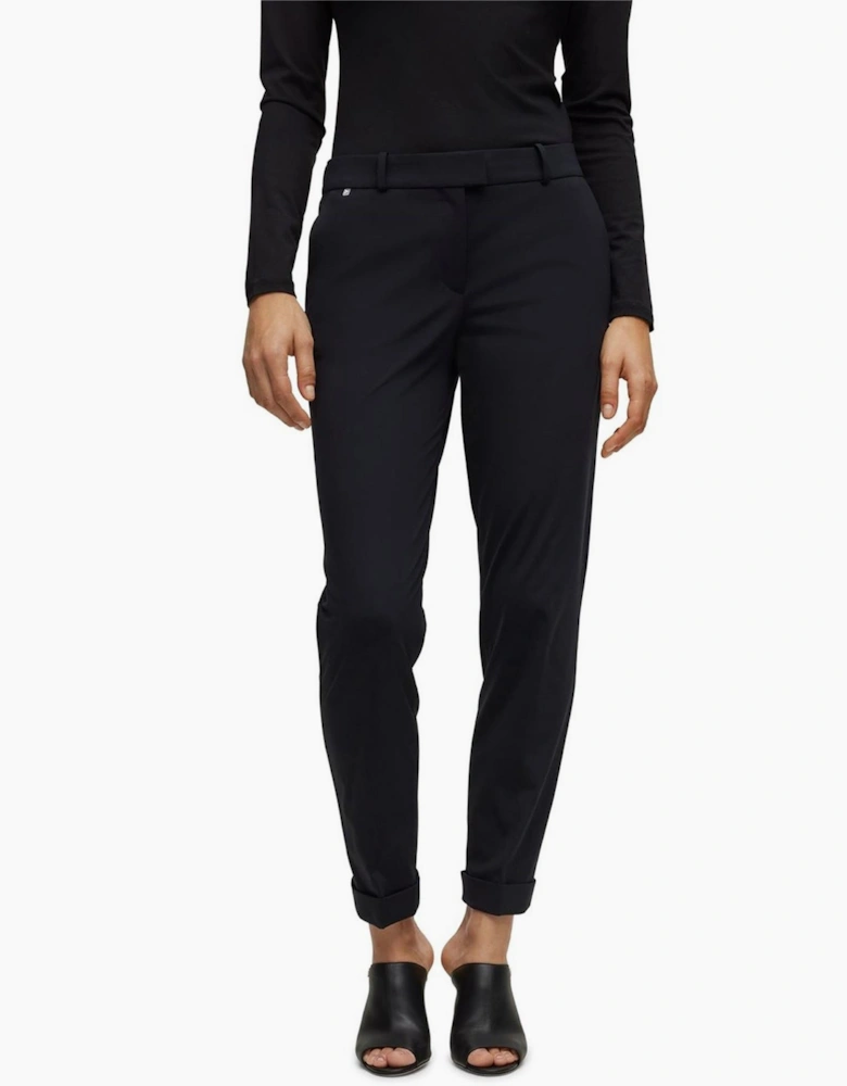 Solid Patterned Straight Chinos