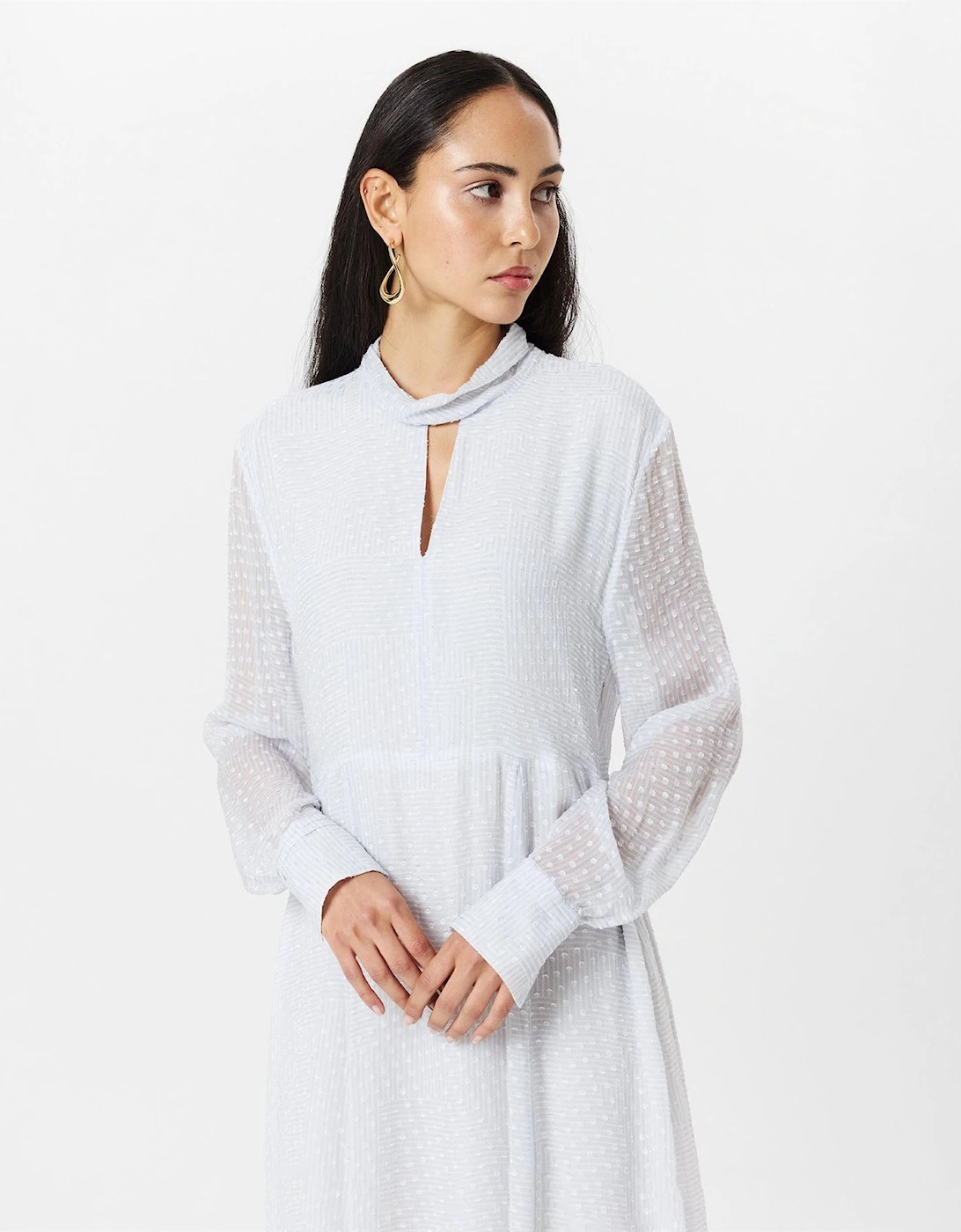 High Neck Maxi A-Line Dress
