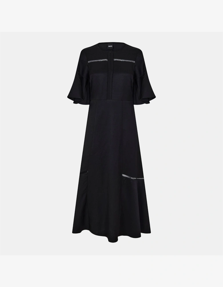 Dileina Crew Neck Maxi Skater Dress