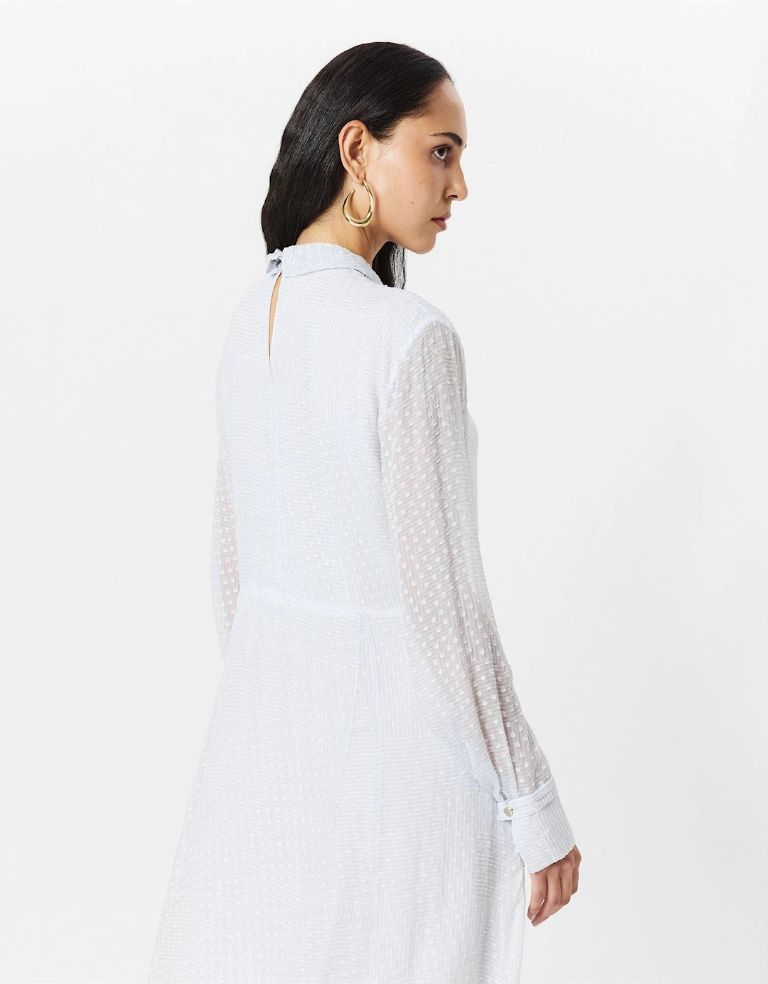 High Neck Maxi A-Line Dress