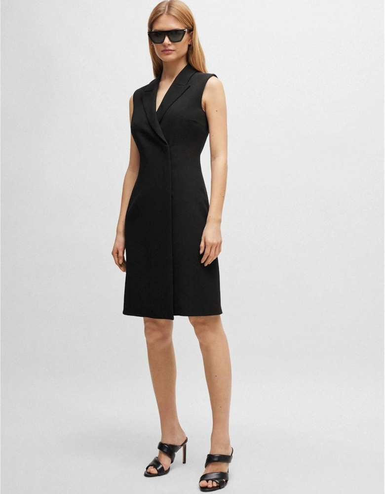 V-Neck Knee Length Wrap Dress