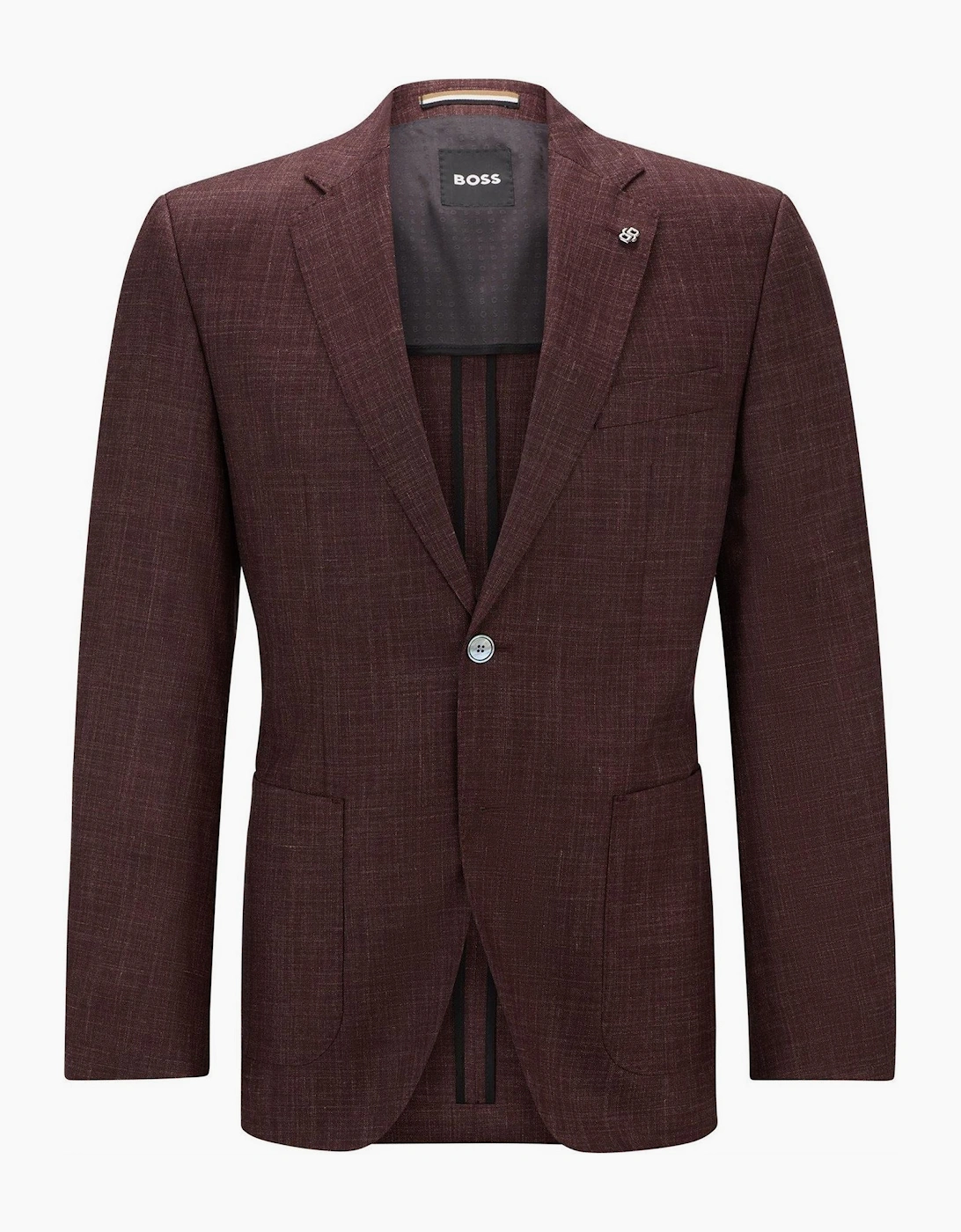 H Janson Notch Collared Solid Patterned Blazer, 7 of 6