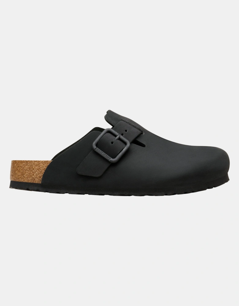 Birkenstock Boston Wire Buckle Nubuck Leather Womens Clogs - Black