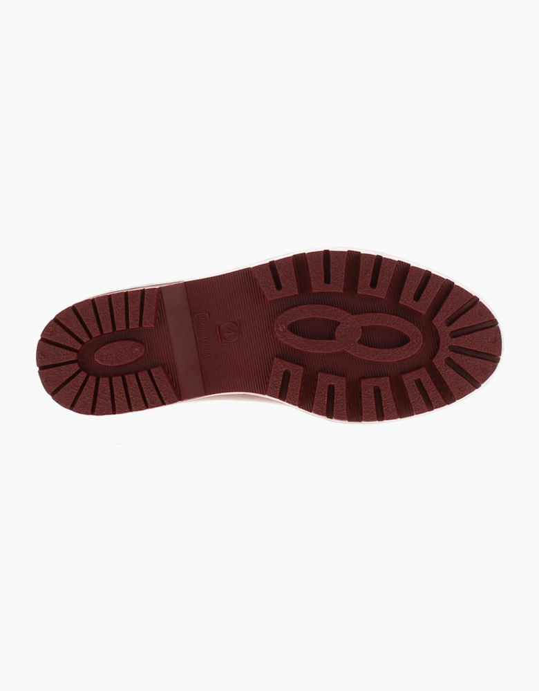 Platino Womens Ankle Wellies Splash Slip On burgundy UK Size