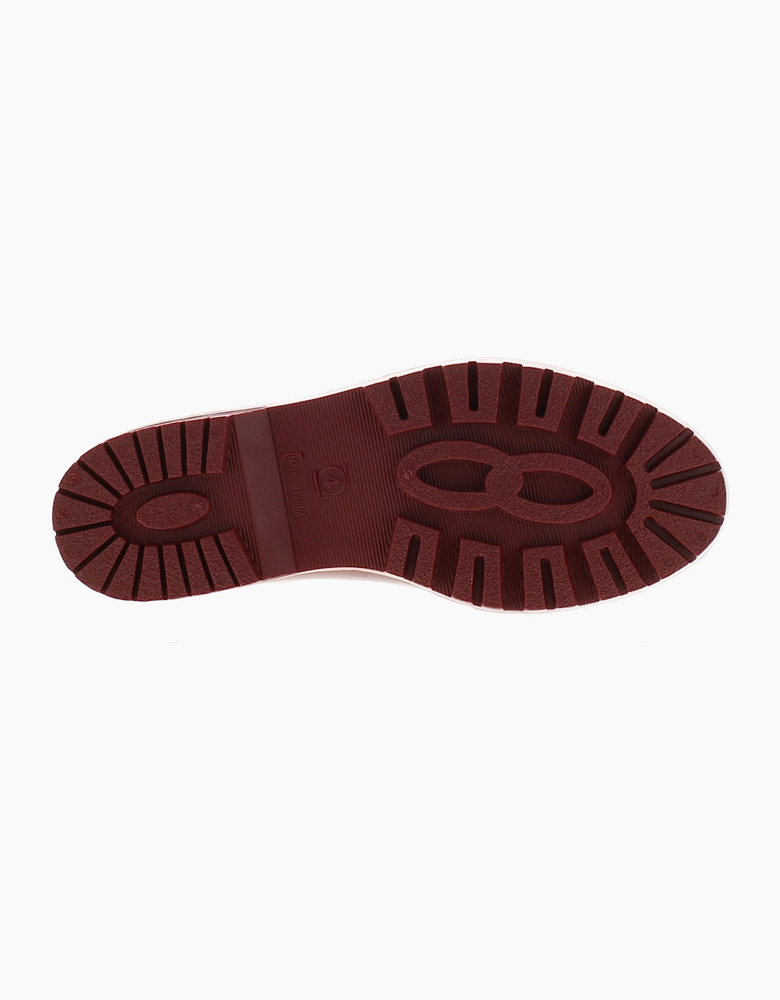Platino Womens Ankle Wellies Splash Slip On burgundy UK Size