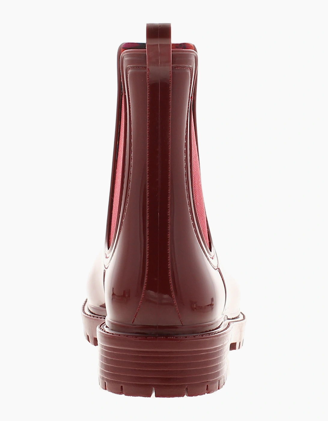 Platino Womens Ankle Wellies Splash Slip On burgundy UK Size