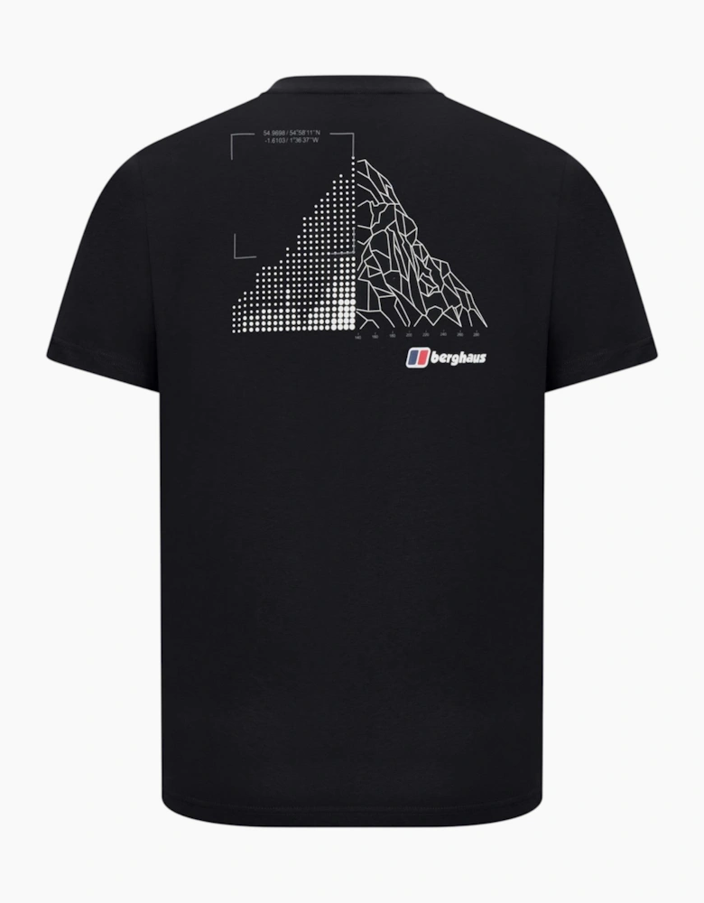 Berghaus Mens T Shirt Mountain Coordinates Crew Neck Short Sleeve Cotton Tee