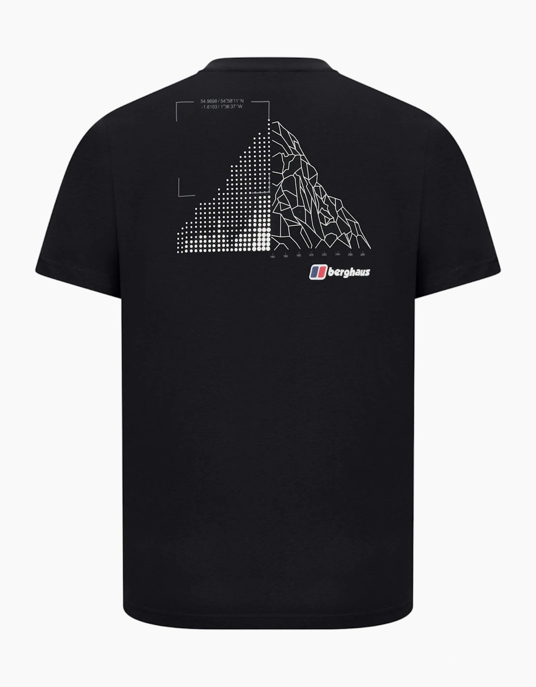 Berghaus Mens T Shirt Mountain Coordinates Crew Neck Short Sleeve Cotton Tee