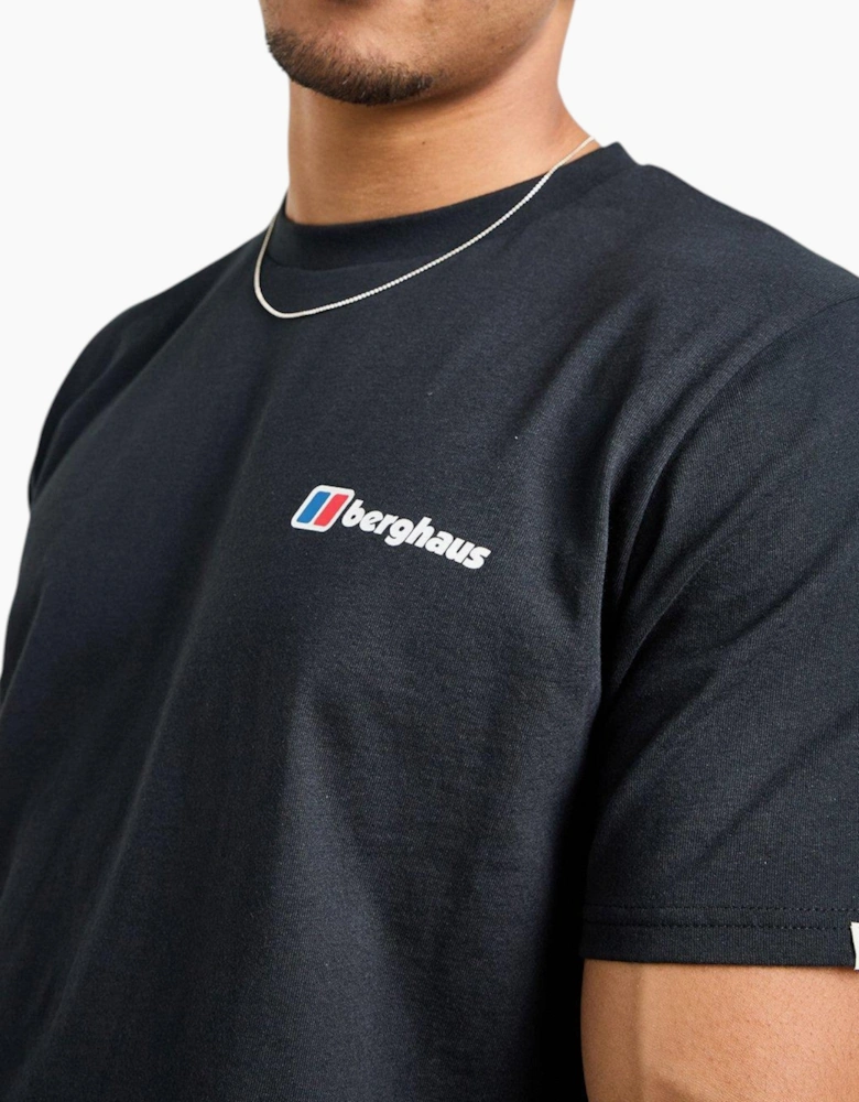 Berghaus Mens T Shirt Mountain Coordinates Crew Neck Short Sleeve Cotton Tee