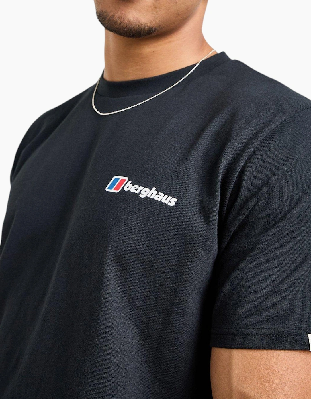 Berghaus Mens T Shirt Mountain Coordinates Crew Neck Short Sleeve Cotton Tee