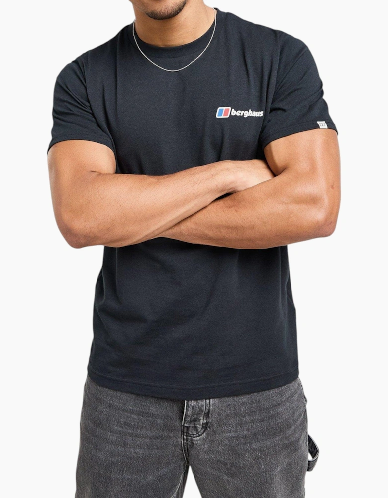 Berghaus Mens T Shirt Mountain Coordinates Crew Neck Short Sleeve Cotton Tee