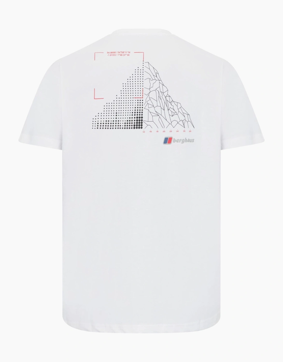 Berghaus Mens T Shirt Mountain Coordinates Crew Neck Short Sleeve Cotton Tee