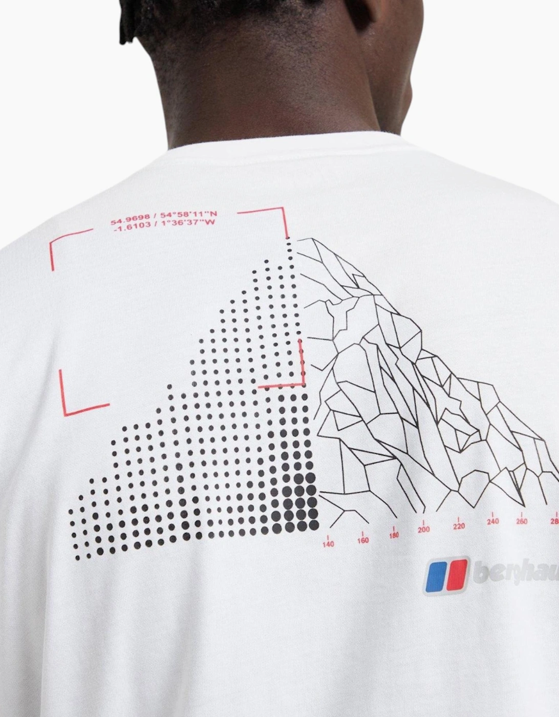 Berghaus Mens T Shirt Mountain Coordinates Crew Neck Short Sleeve Cotton Tee