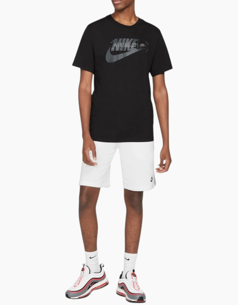 Nike Air Max Mens T Shirt Athletic Swoosh DC2554 Crew Ncek Short Sleeve Cotton Tee