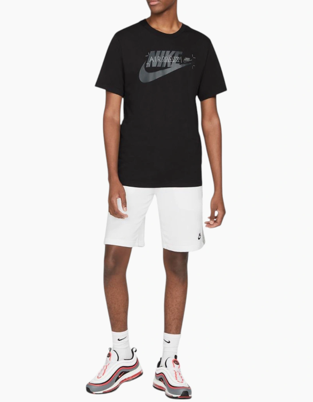 Nike Air Max Mens T Shirt Athletic Swoosh DC2554 Crew Ncek Short Sleeve Cotton Tee