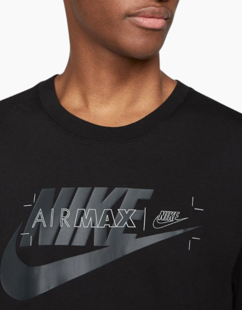 Nike Air Max Mens T Shirt Athletic Swoosh DC2554 Crew Ncek Short Sleeve Cotton Tee