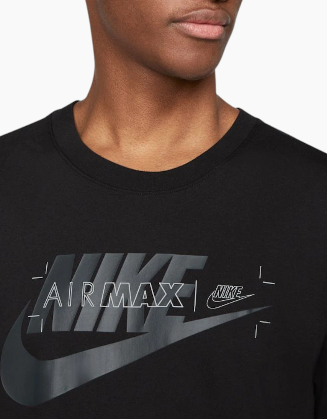 Nike Air Max Mens T Shirt Athletic Swoosh DC2554 Crew Ncek Short Sleeve Cotton Tee