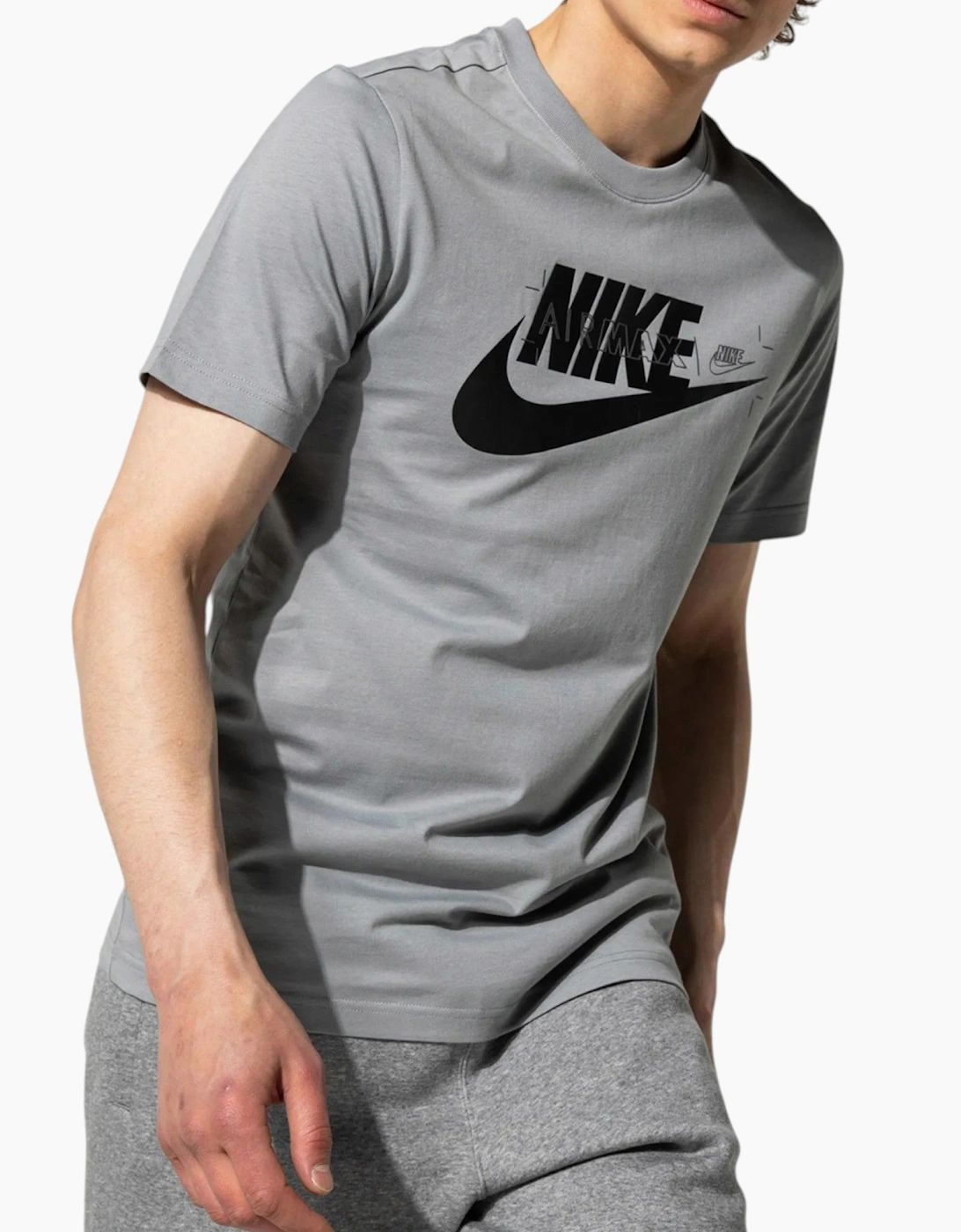 Nike Air Max Mens T Shirt Athletic Swoosh DC2554 Crew Ncek Short Sleeve Cotton Tee
