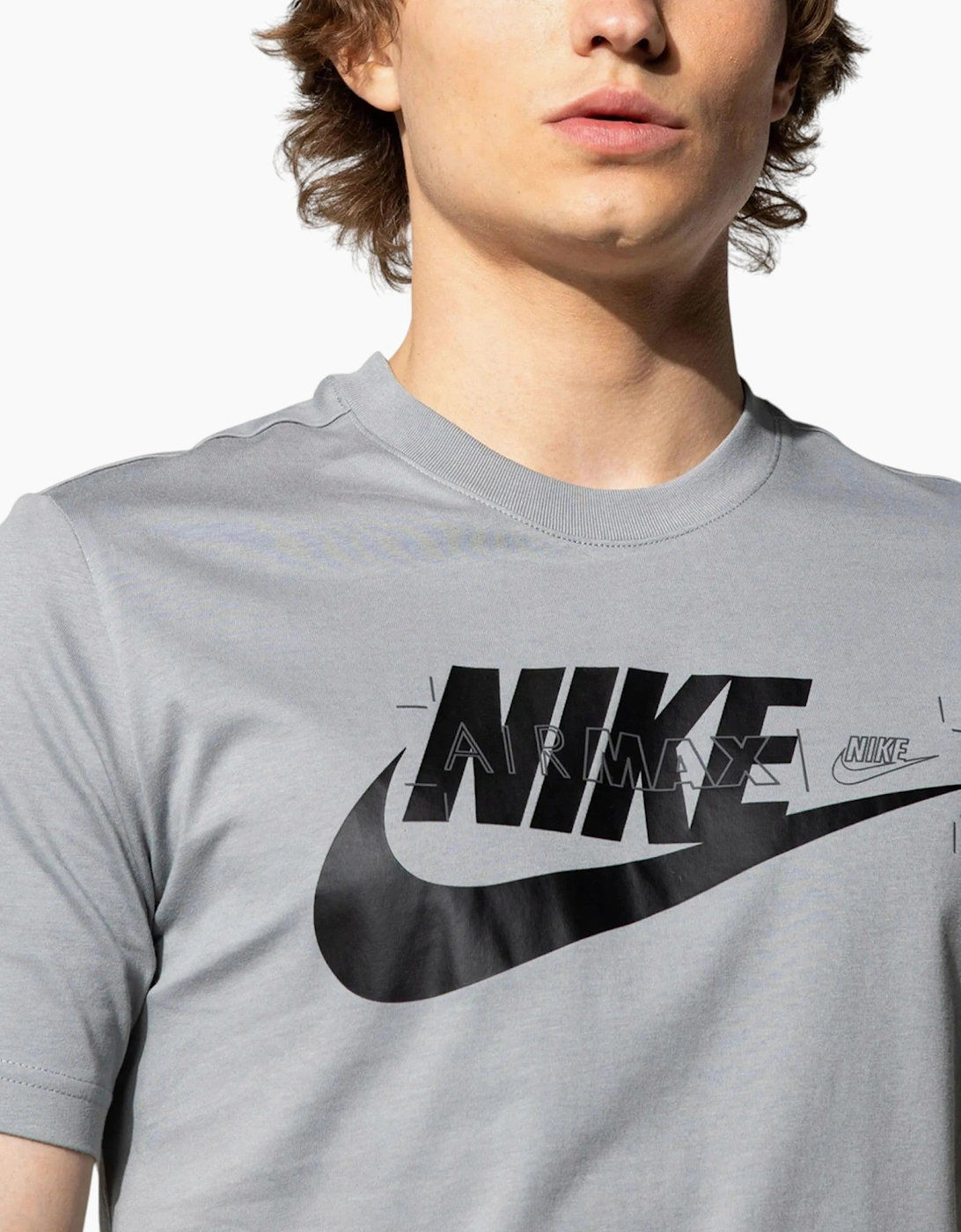 Nike Air Max Mens T Shirt Athletic Swoosh DC2554 Crew Ncek Short Sleeve Cotton Tee