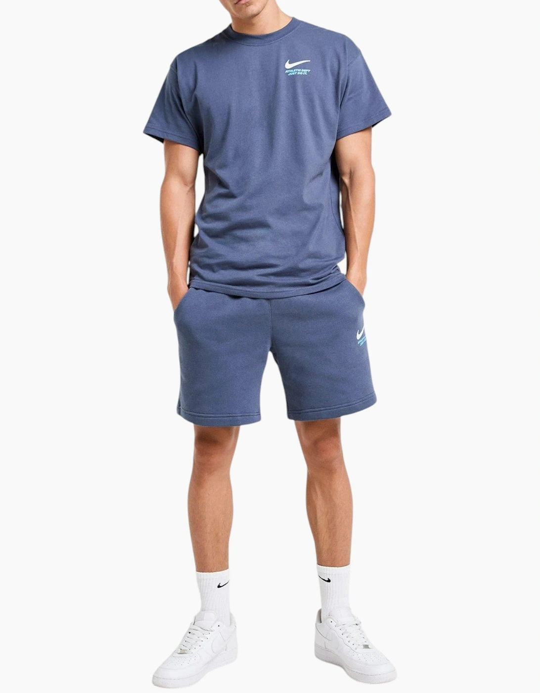 Nike Mens T Shirt Short Set Co Ords Athletic Swoosh Cotton Sportswear Summer Set