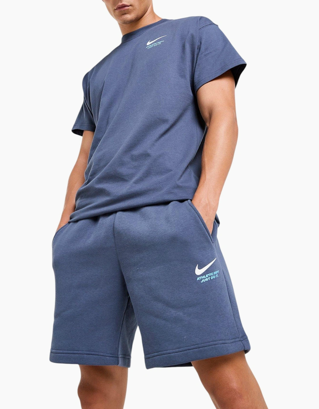 Nike Mens T Shirt Short Set Co Ords Athletic Swoosh Cotton Sportswear Summer Set