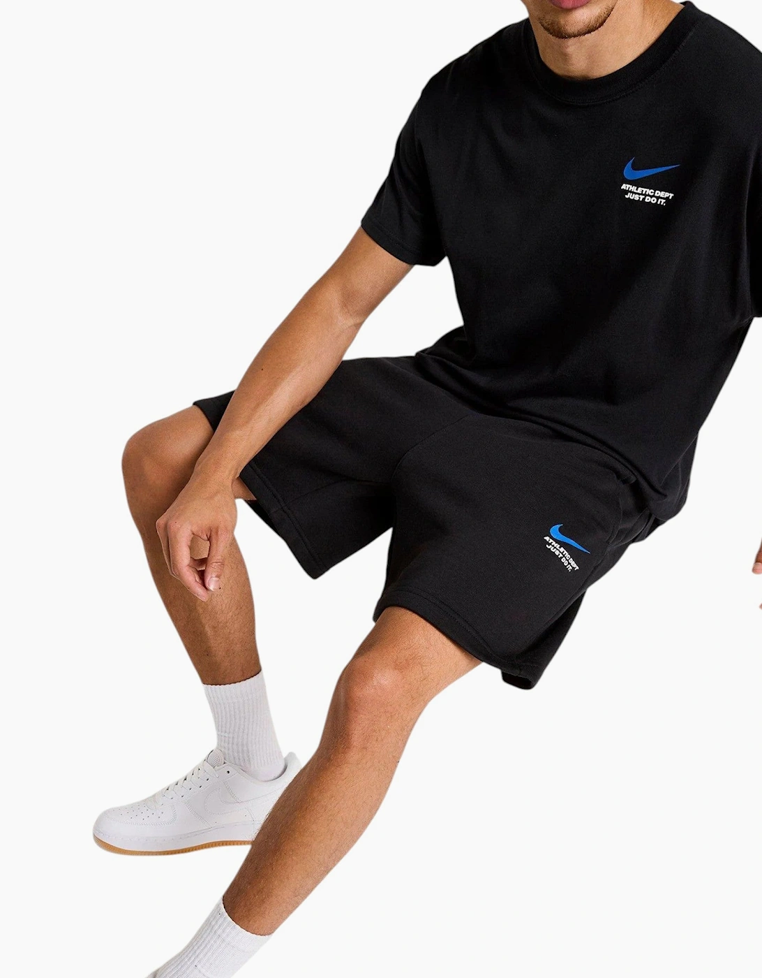 Nike Mens T Shirt Short Set Co Ords Athletic Swoosh Cotton Sportswear Summer Set