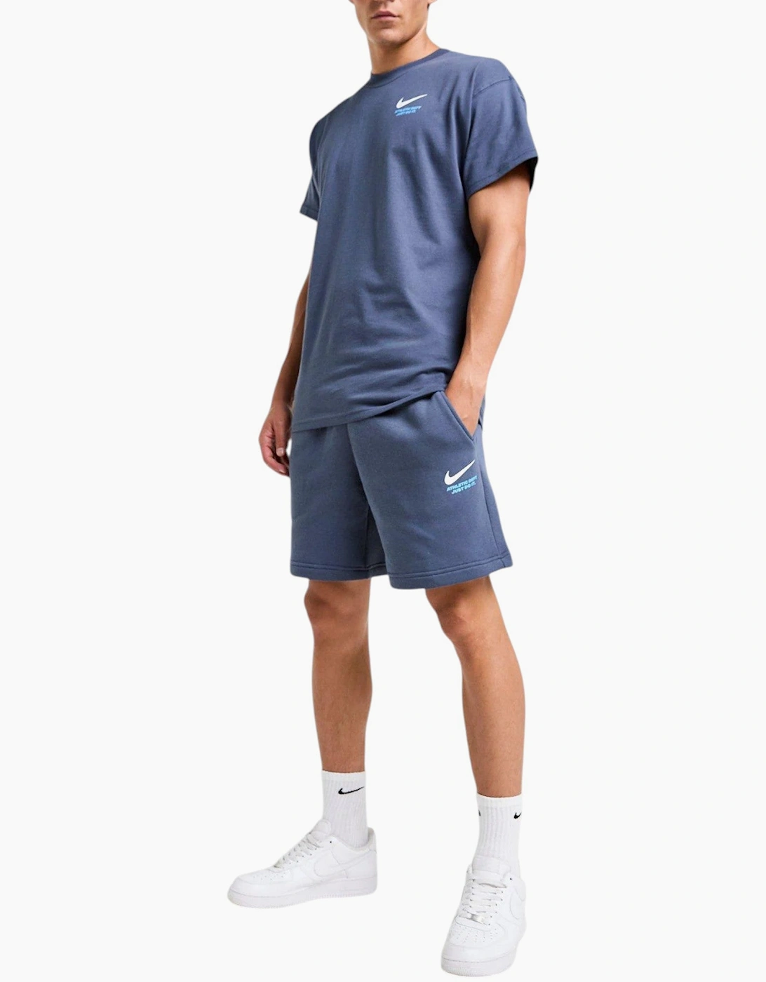 Nike Mens T Shirt Short Set Co Ords Athletic Swoosh Cotton Sportswear Summer Set