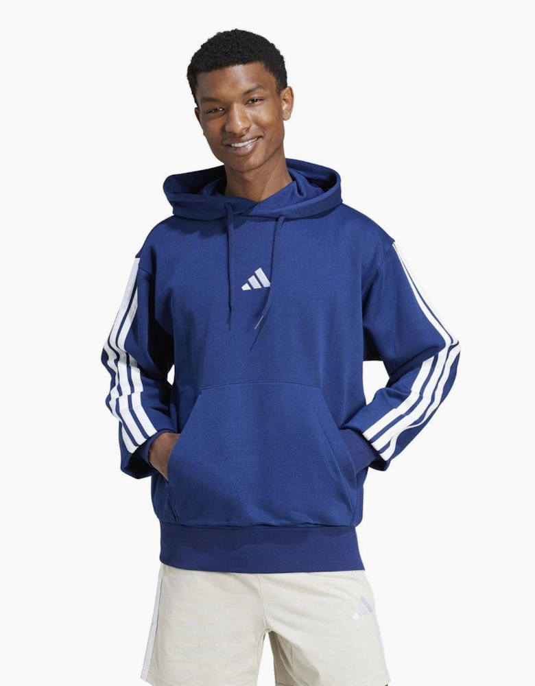 Mens Fleece 3 Stripes Hoodie