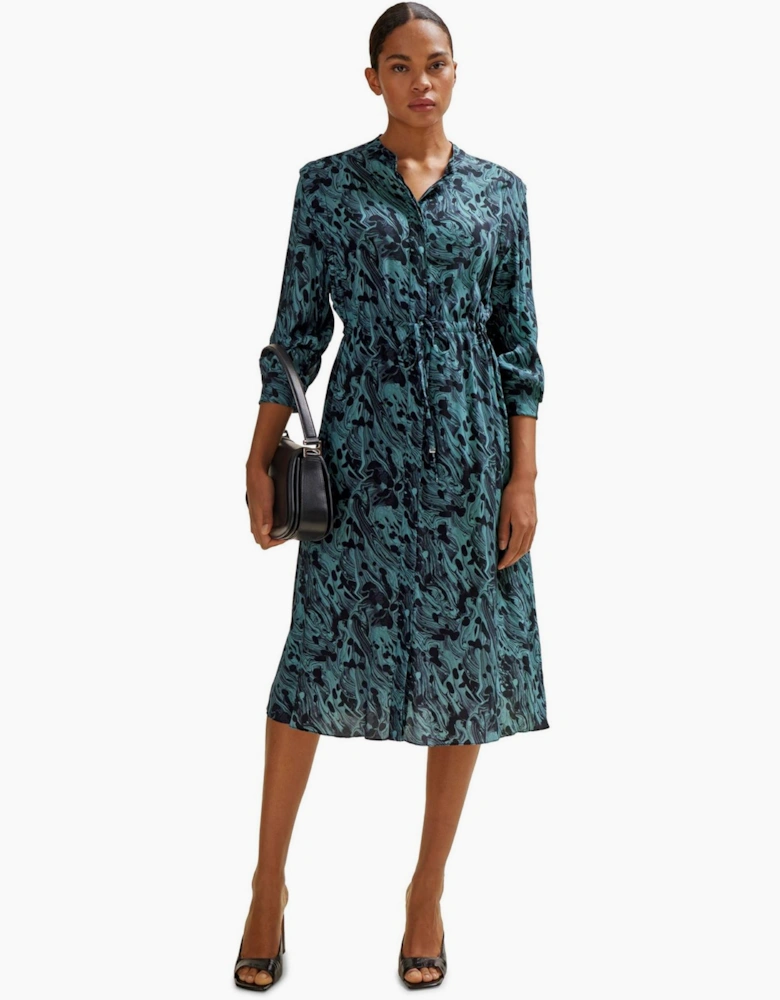 Collared Neck Midi Dress