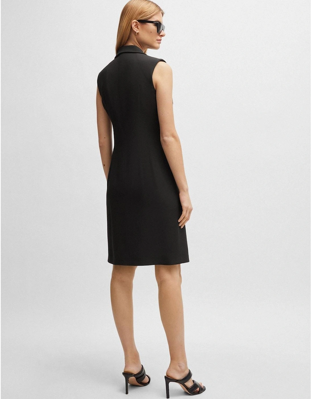 V-Neck Knee Length Wrap Dress