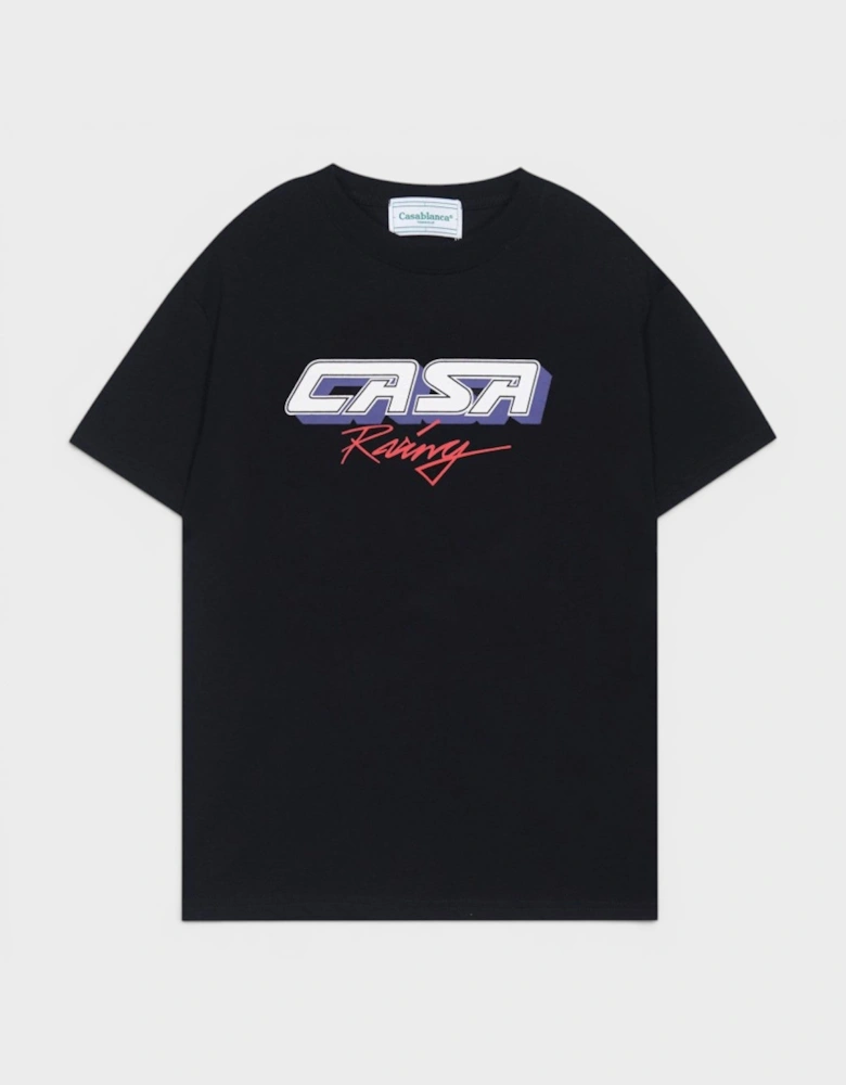 Casa Racing 3D Printed Oversized T-Shirt Black