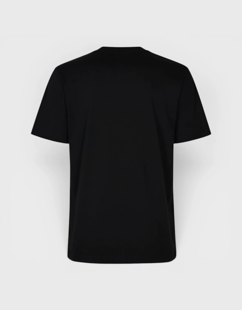 Playful Eagle Screen Printed T-Shirt Black