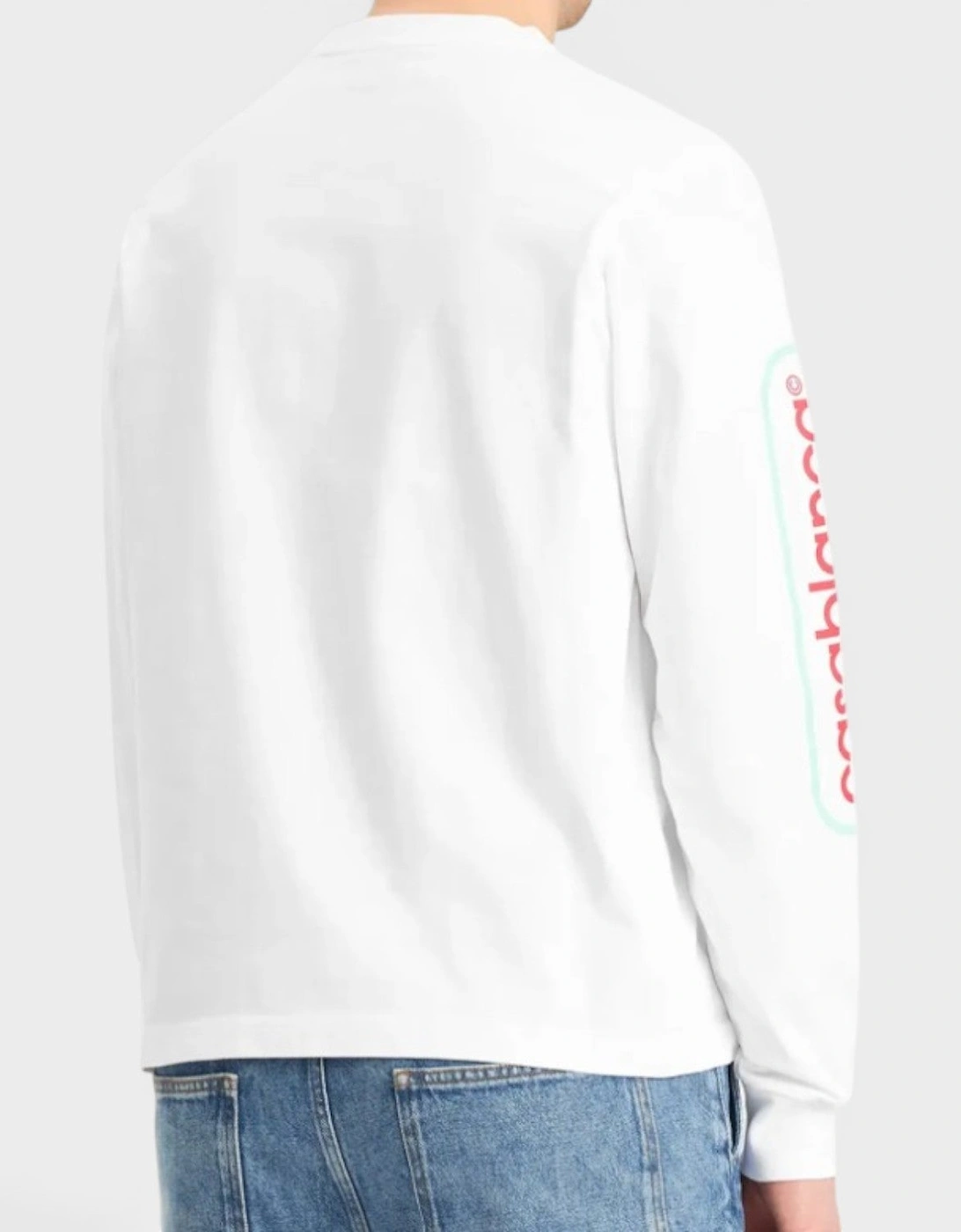 Fuji Dream Screen Printed Long Sleeve T-Shirt White