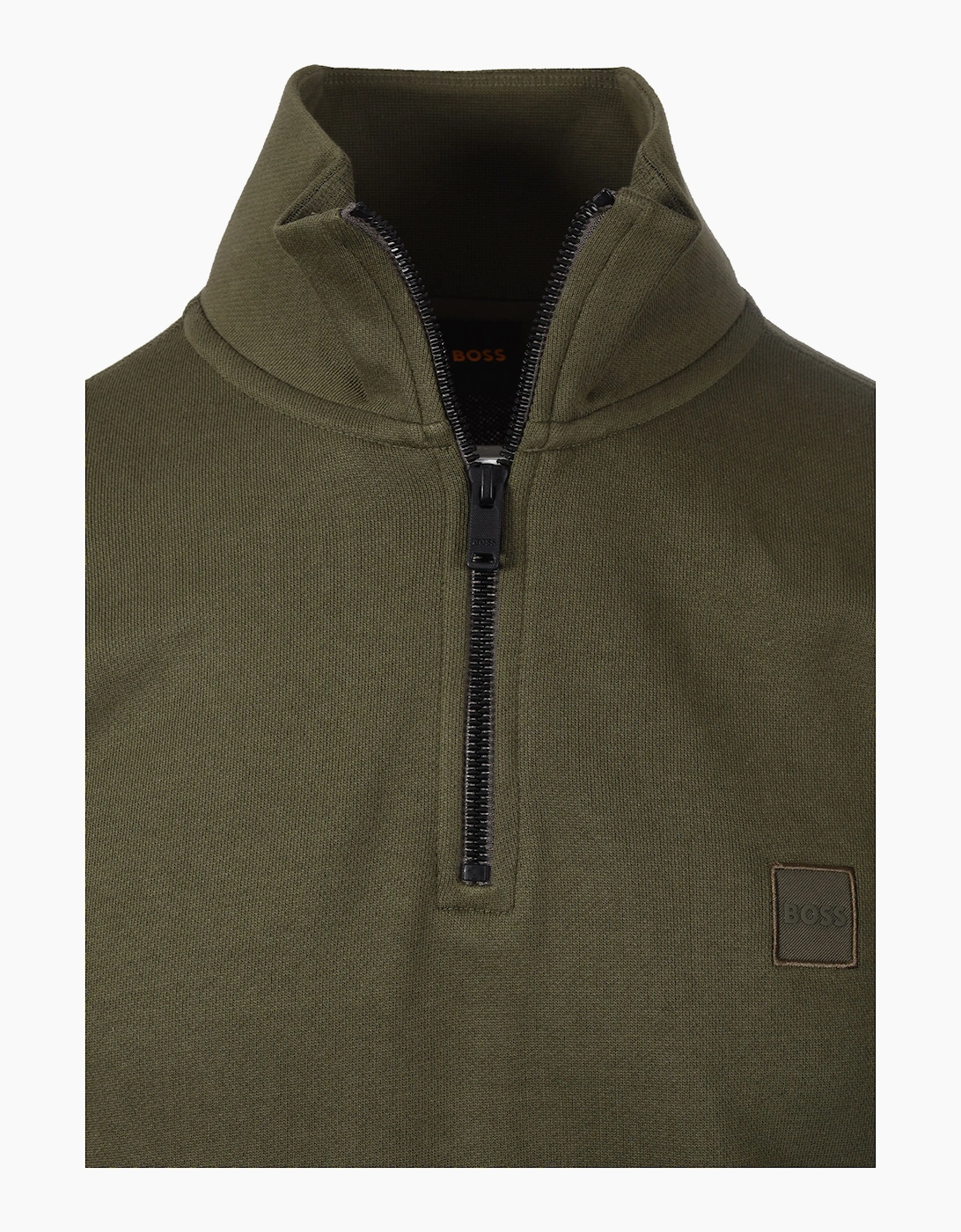 BOSS ORANGE ZETRUST HALF ZIP SWEATSHIRT BRIGHT GREEN