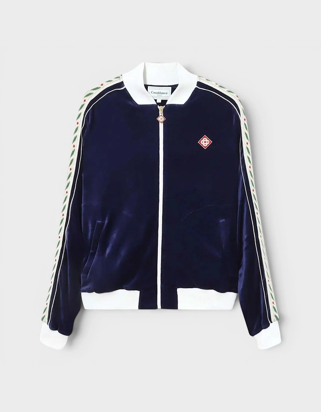 Modal Velour Laurel Track Top Navy