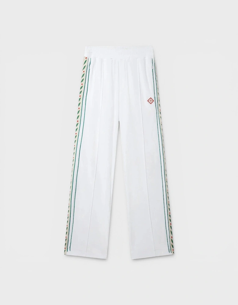Modal Velour Laurel Track Pant White