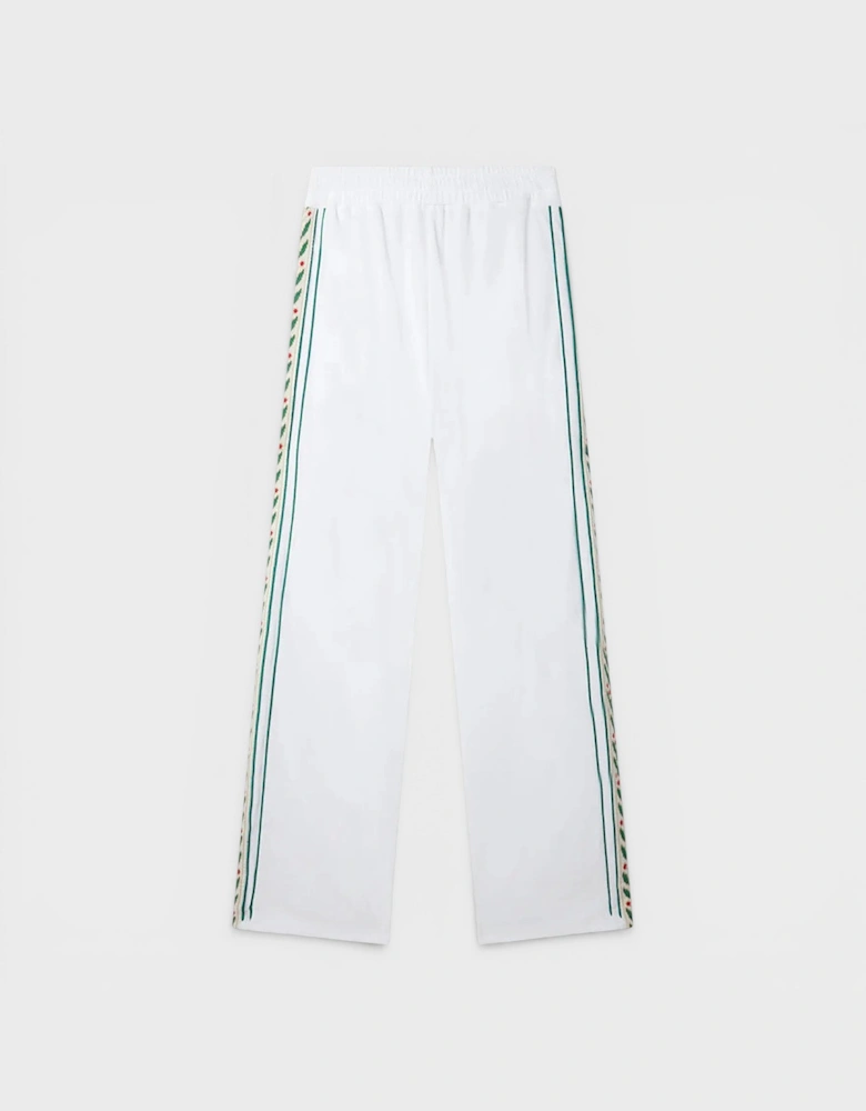 Modal Velour Laurel Track Pant White