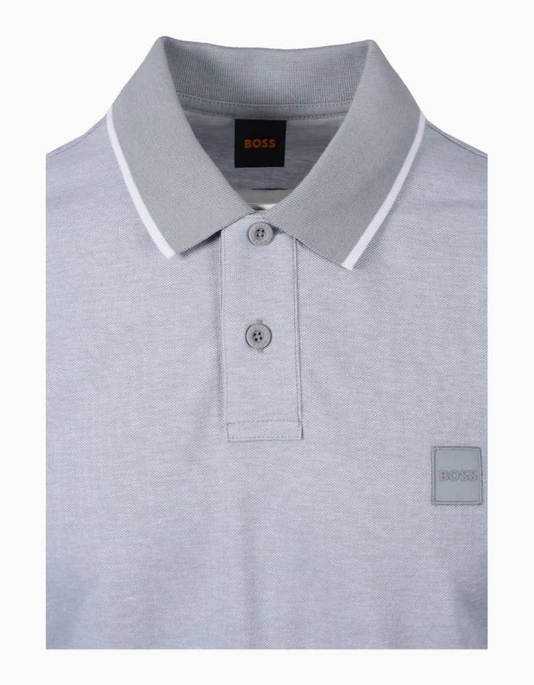BOSS ORANGE PASSERFORD POLO SHIRT OPEN GREY