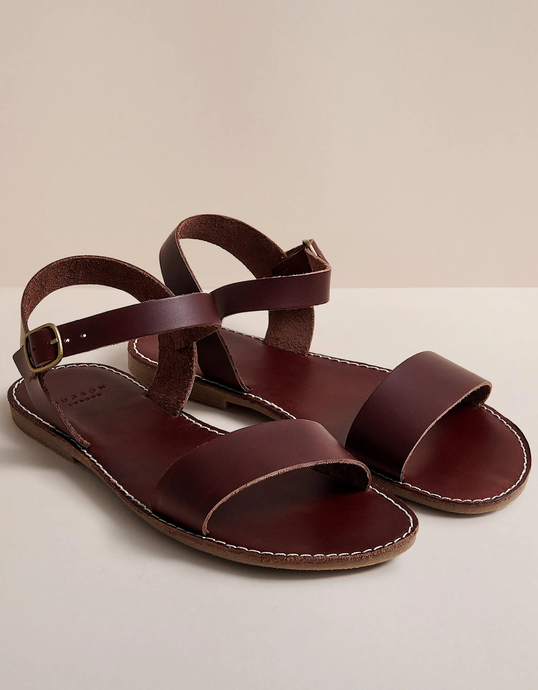 ROSEMARY WOMENS  BROWN LEATHER SANDAL