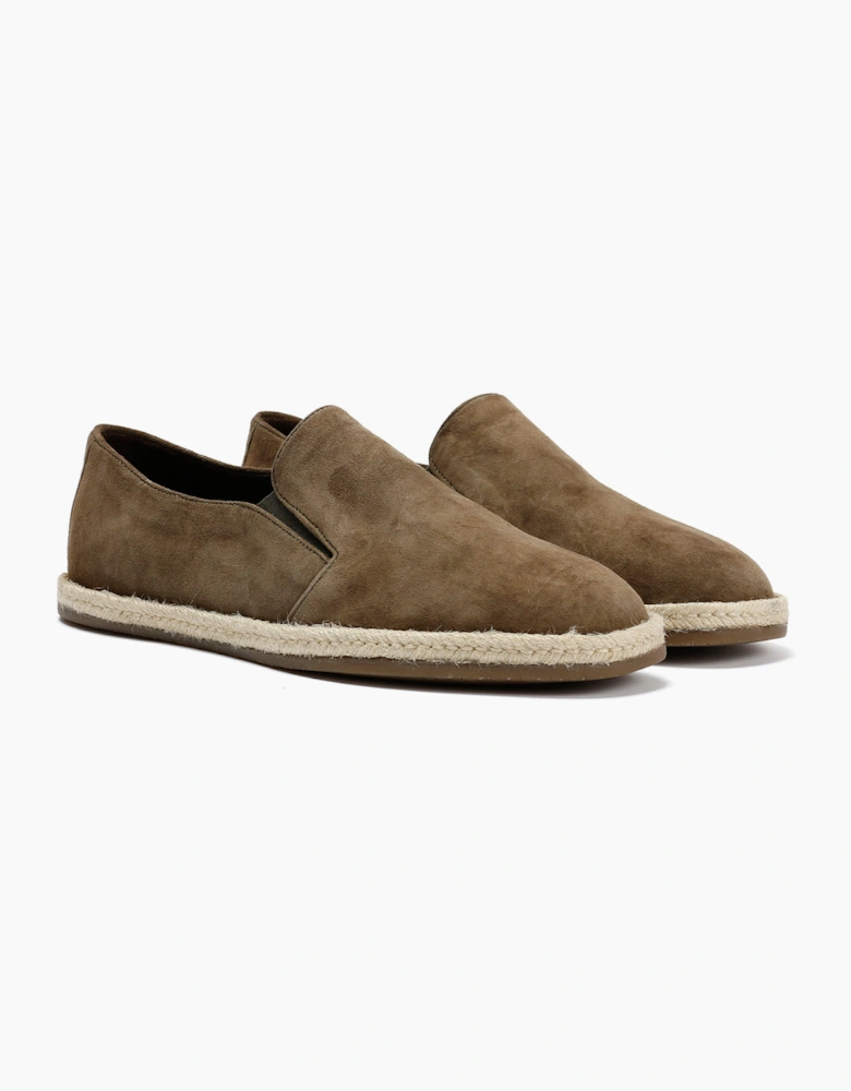 HAVANA MENS KHAKI SUEDE ESPADRILLES