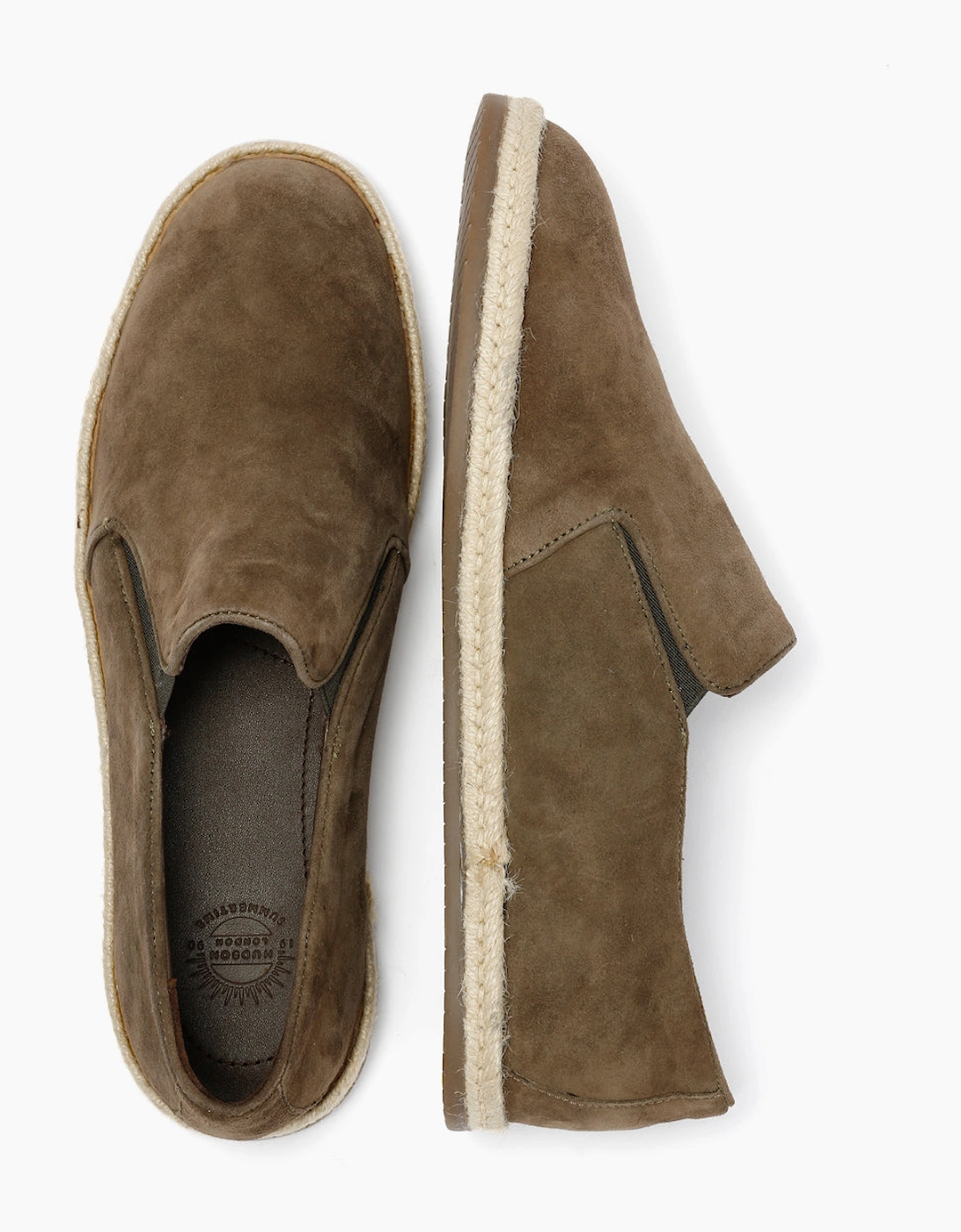 HAVANA MENS KHAKI SUEDE ESPADRILLES